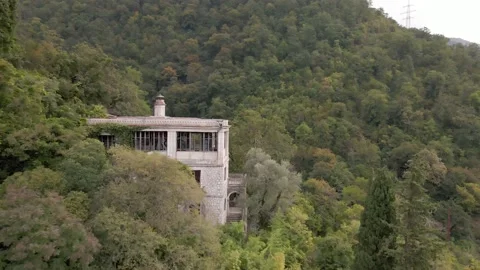 Abandoned castle in the mountains Stock Footage 220820736