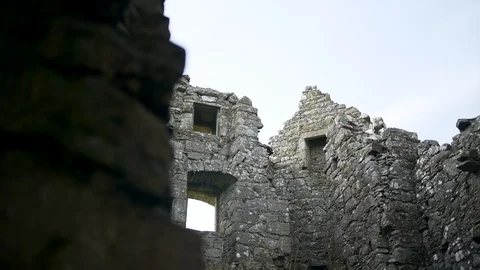Abandoned Castle in Ruins Stock-Footage 97854191