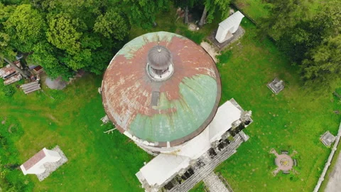 Abandoned catholic temple in a small village Stock Footage 115239477