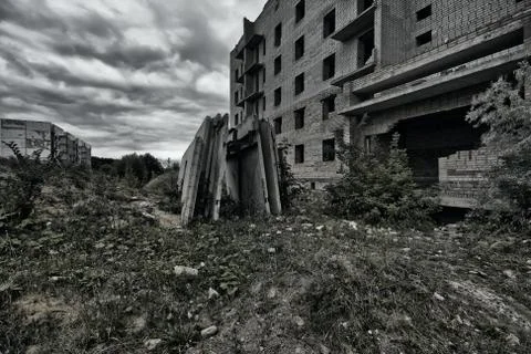 Abandoned city Stock Photos
