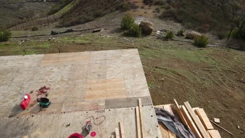 Abandoned construction project with beautiful views Stock-Footage 228794877