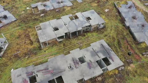 Abandoned construction site Stock Footage 142588867