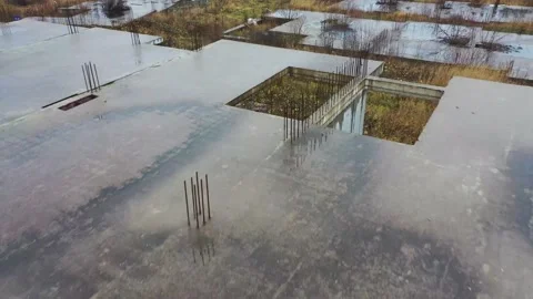 Abandoned construction site Stock Footage 142588931