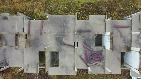 Abandoned construction site Stock Footage 142588950