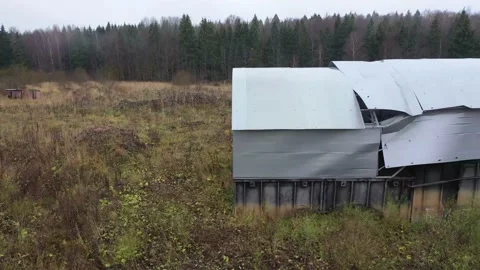 Abandoned construction site Stock Footage 142588961