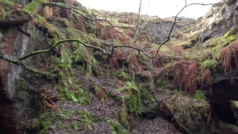 Abandoned copper mine of Tomnadashan. Cave of Caerbannog Video stock 300897047