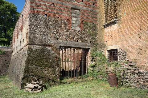 Abandoned corner of a castle Stock Photos