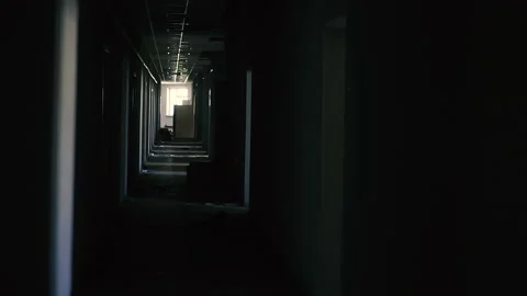 Abandoned corridor. Abandoned office Video stock 100635785