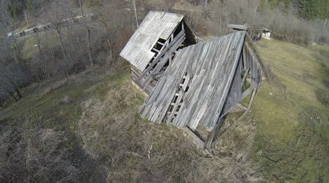 Abandoned Cottage Stock Footage 36053612