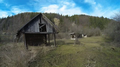 Abandoned Cottage Stock Footage 36053647