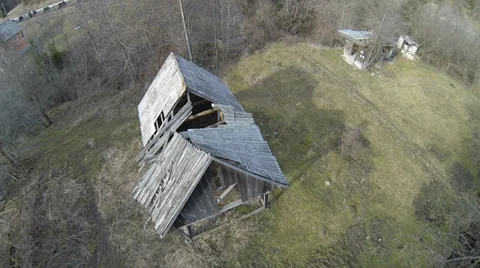 Abandoned Cottage Stock Footage 36053663