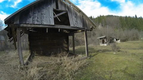 Abandoned Cottage Stock Footage 36053669