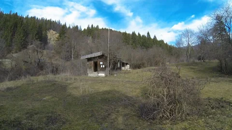 Abandoned Cottage Stock Footage 36053704