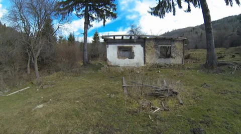 Abandoned Cottage Stock Footage 36053755