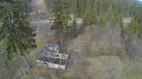 Abandoned Cottage Stock Footage 36053775