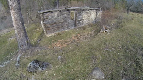 Abandoned Cottage Stock Footage 36053783