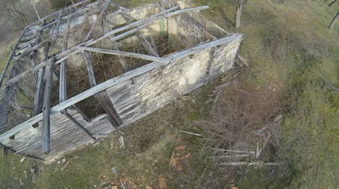Abandoned Cottage Stock Footage 36053816