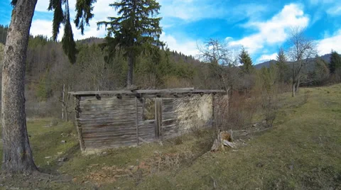 Abandoned Cottage Stock Footage 36053828