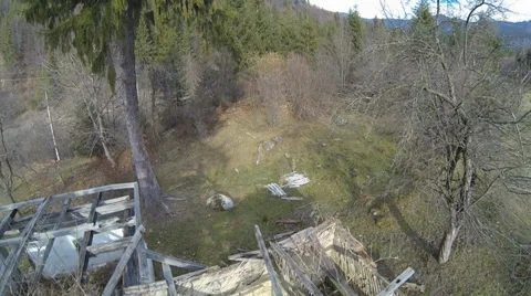 Abandoned Cottage Stock Footage 36053869