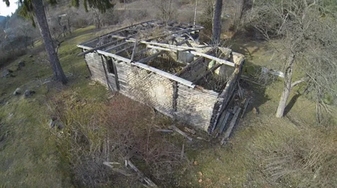 Abandoned Cottage Stock Footage 36053976