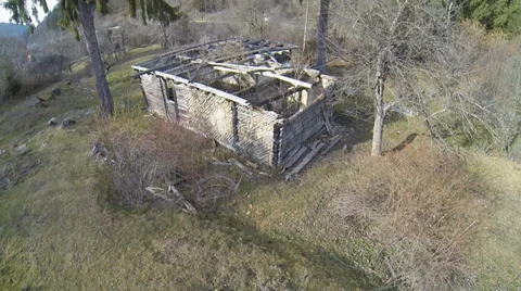 Abandoned Cottage Stock Footage 36054022