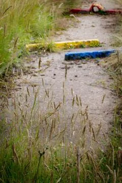 Abandoned Crazy Golf Course Stock Photos