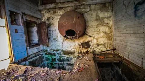 Abandoned crematorium Stock Photos