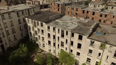 Abandoned derelict town flyover Stock Footage 308967461