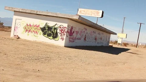 Abandoned desert building 1 Stock Footage 79017483