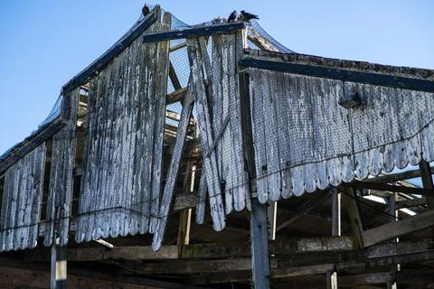 An abandoned dilapidated agglomeration Stock Photos