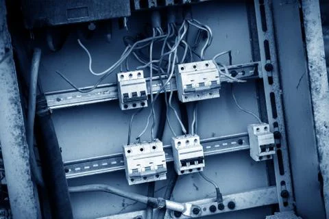 Abandoned distribution box Stock Photos