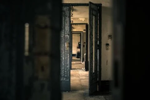 Abandoned door interior Foto stock