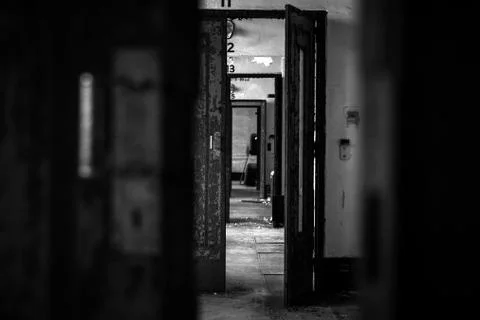 Abandoned door interior Stock Photos