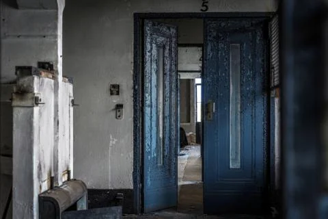 Abandoned door interior Stock Photos