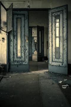 Abandoned door interior Stock Photos