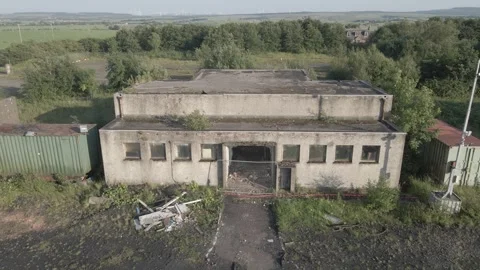 Abandoned Electrical Substation Control Building at Killoch Colliery Stock Footage 339075272