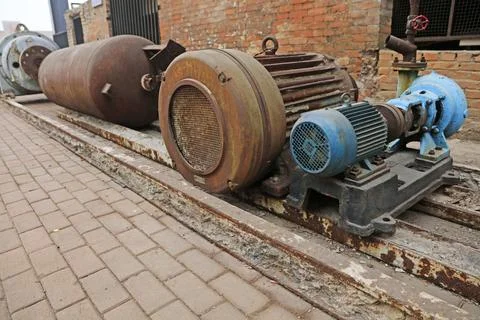 Abandoned electromotor Stock Photos