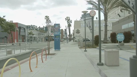 Abandoned empty city during coronavirus quarantine Raw Stock Footage 127120485