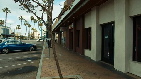Abandoned empty city during coronavirus quarantine Stock Footage 127121142