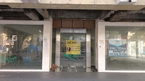 Abandoned empty close store Stock Photos