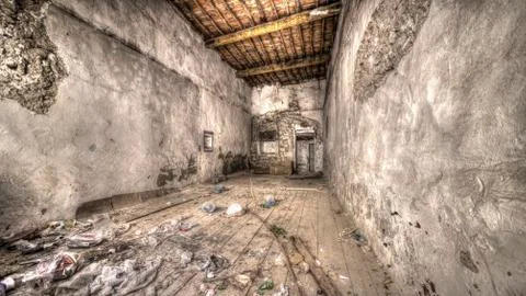 Abandoned empty room Stock Photos