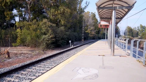 Abandoned empty  train station Stock Footage 116060450