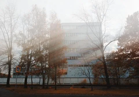Abandoned factory with dramatic light rays Stock Photos