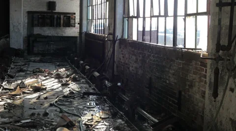 Abandoned factory Stock-Footage 34447942