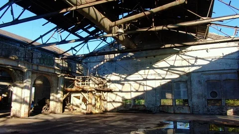 Abandoned Factory Stock Footage 125988274