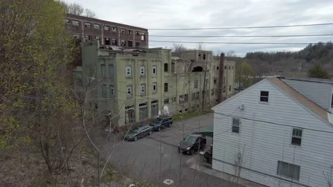 Abandoned factory Stock Footage 196255077