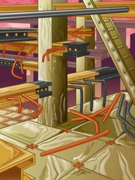 Abandoned factory. Stock Illustration