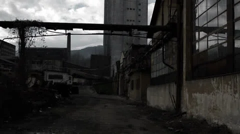 Abandoned factory inside Stock Footage 24717847