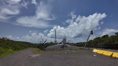 ABANDONED FALLEN WIND TURBINE GENERATOR 1 Video stock 283988877