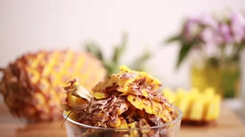 Abandoned fruit pineapple peel (5) Stock Footage 202234143
